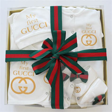 gucci gift set baby|designer babies wearing gucci.